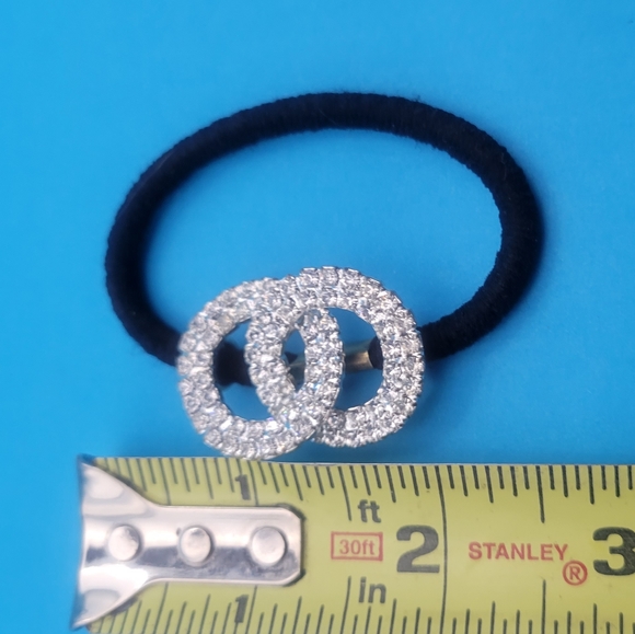 Rhinestone Pony Tail Band Formal Dance Equestrian - Picture 2 of 3